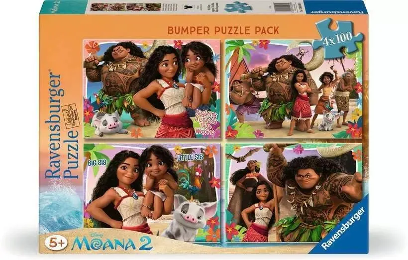 Disney Moana Bumper Pack 4x100 Pc Puzzle Movies & TV
