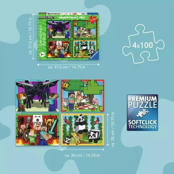 Minecraft 4 x 100 piece