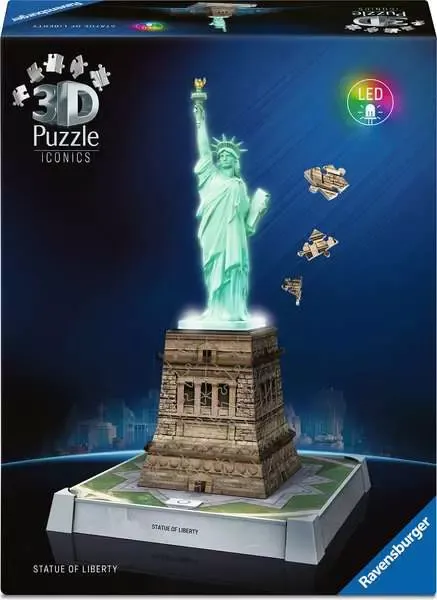 Iconics 3D Statue of Liberty Night Ed. Landmarks & Monuments