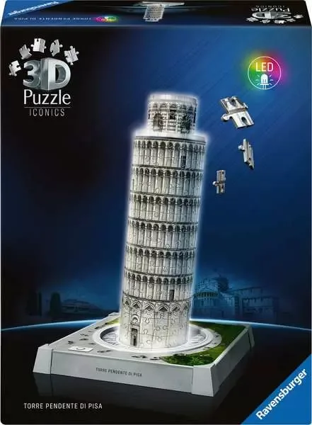 Iconics 3D Tower of Pisa Night Ed. Landmarks & Monuments