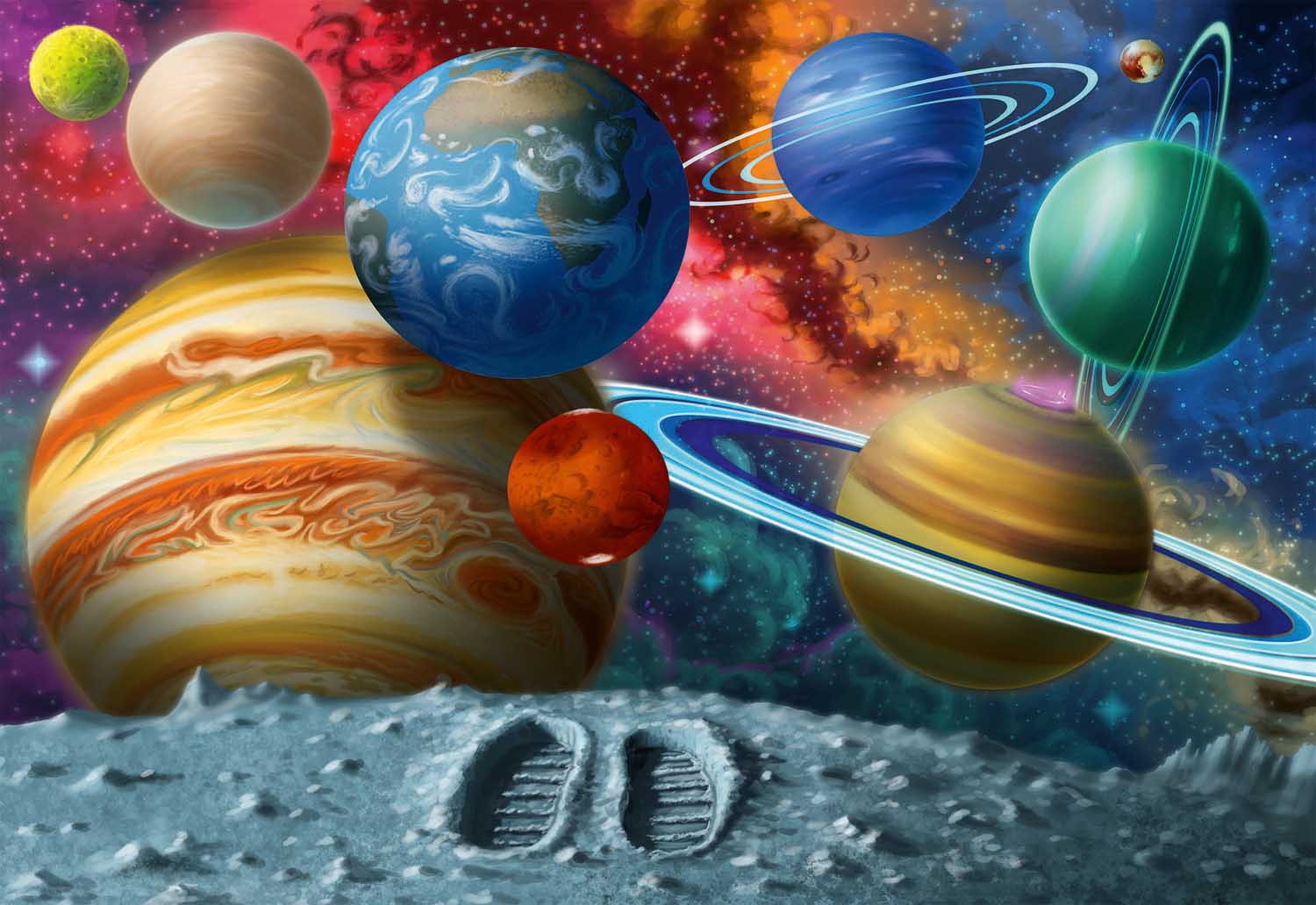 Stepping Into Space Space Jigsaw Puzzle