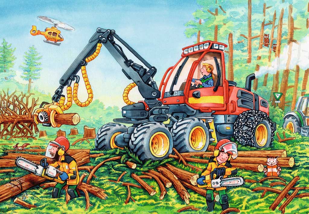Diggers at Work Construction Jigsaw Puzzle