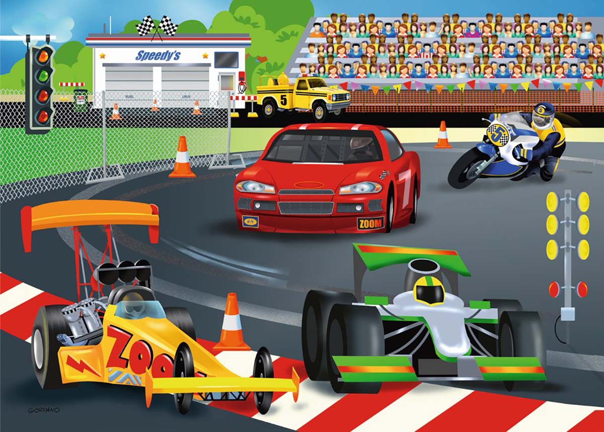 Day at the Races Car Jigsaw Puzzle