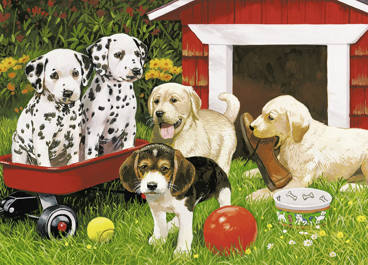 Puppy Party Dogs Jigsaw Puzzle