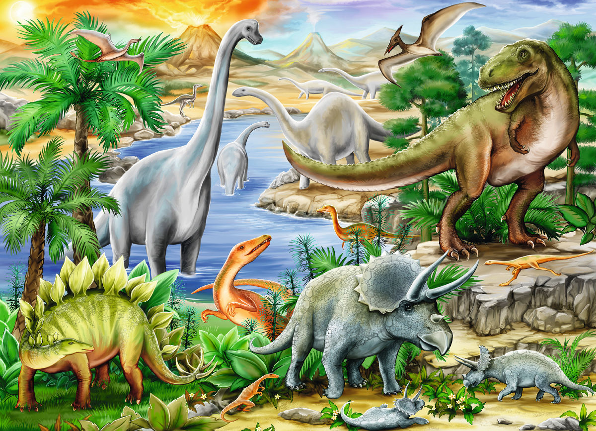 Prehistoric Life Dinosaurs Jigsaw Puzzle