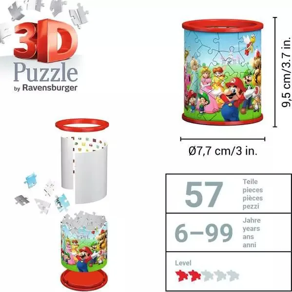 Super Mario Pencil Holder 54 Pc Puzzle