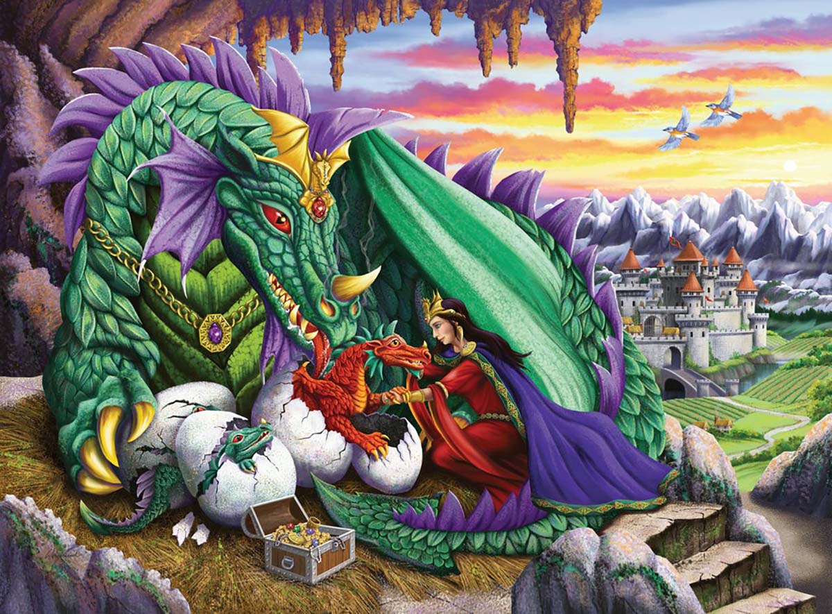Queen of Dragons Fantasy Jigsaw Puzzle