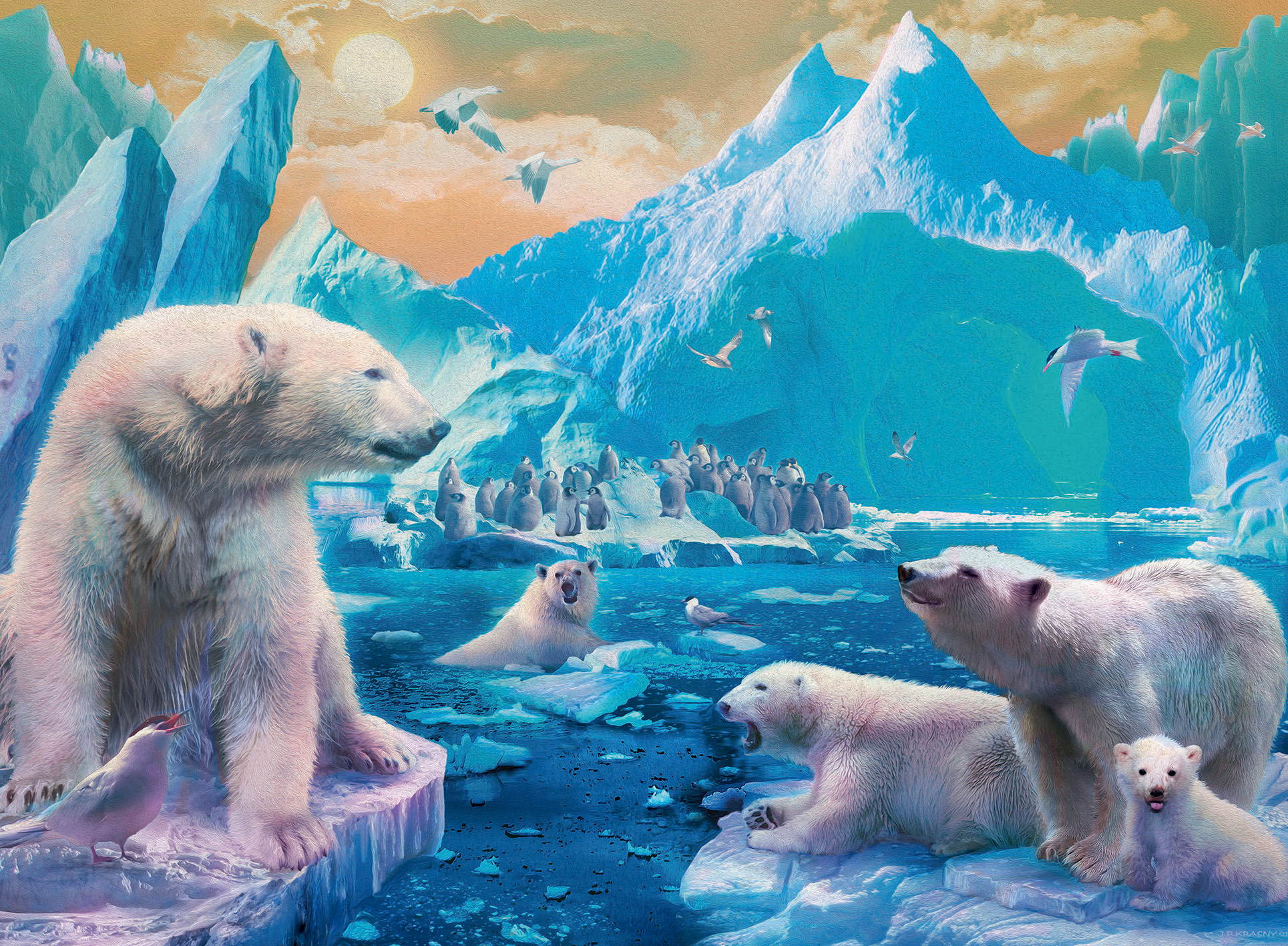 Polar Bear Kingdom Animals Jigsaw Puzzle