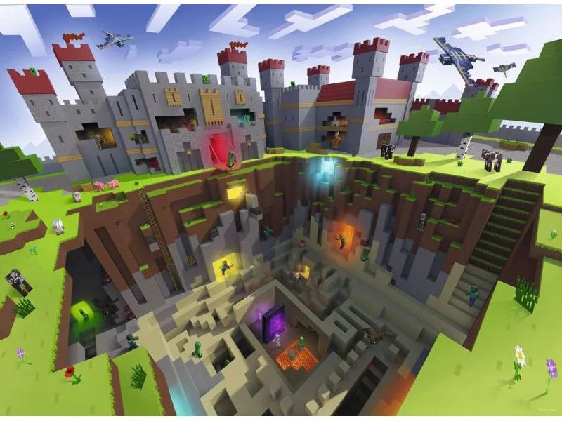 Minecraft Cutaway Castle