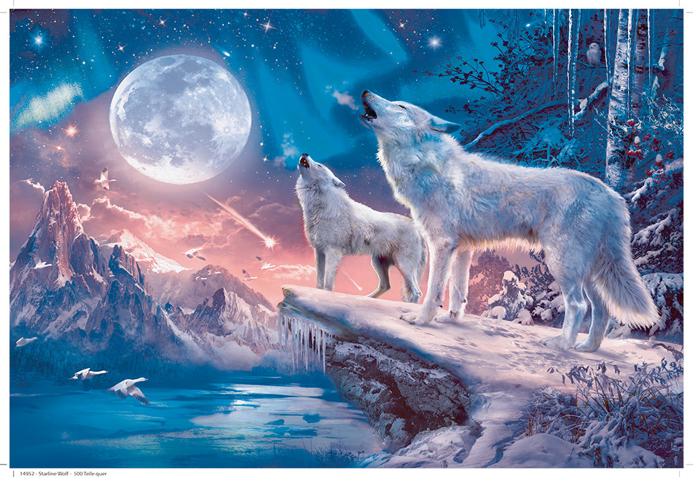 Twilight Howl Wolf Glitter / Shimmer / Foil Puzzles