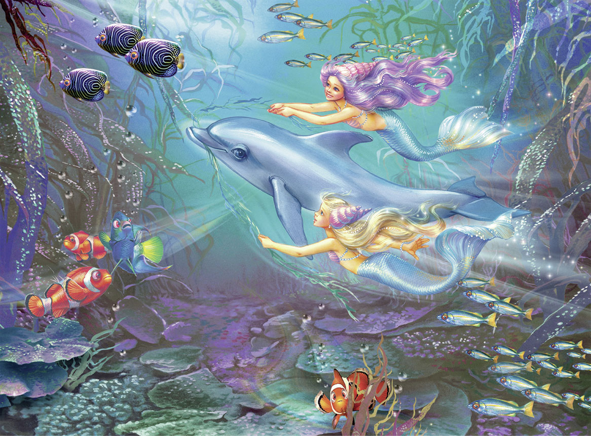 Little Mermaids Sea Life Glitter / Shimmer / Foil Puzzles