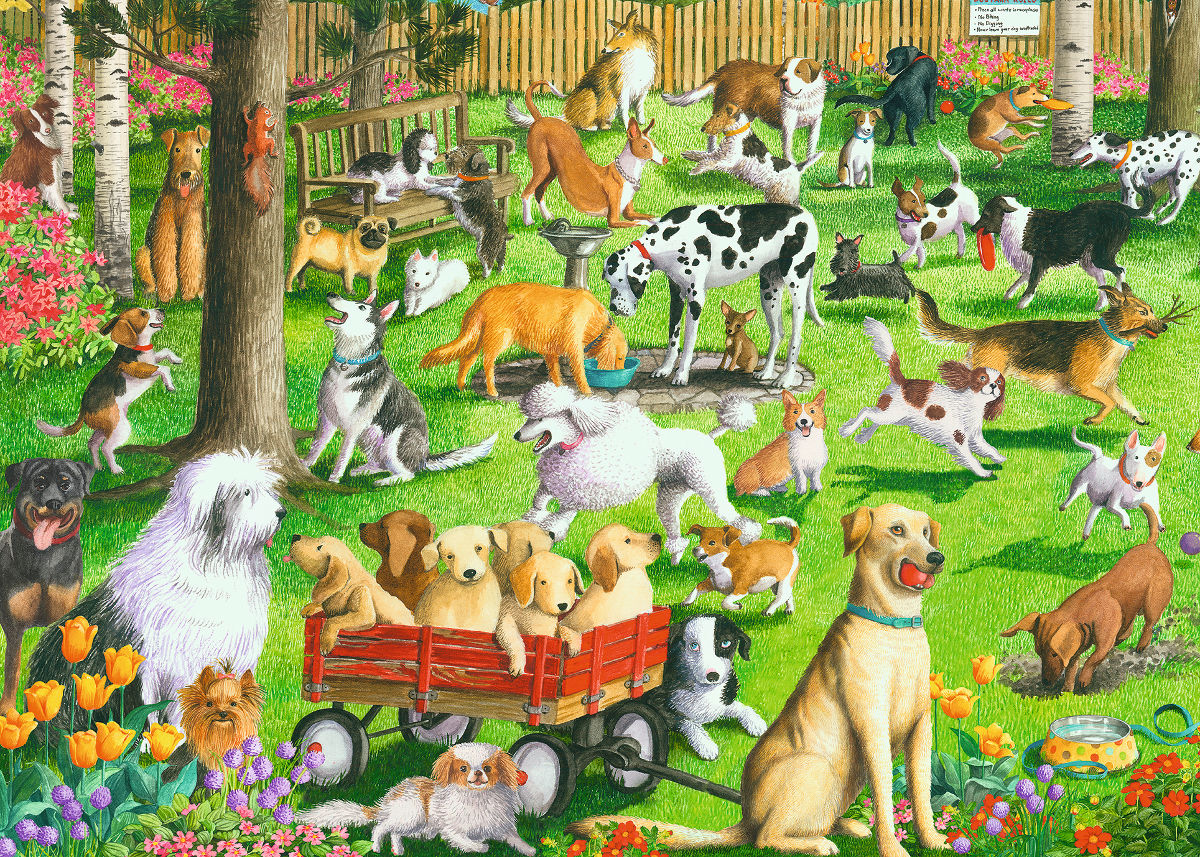 At the Dog Park Dogs Jigsaw Puzzle