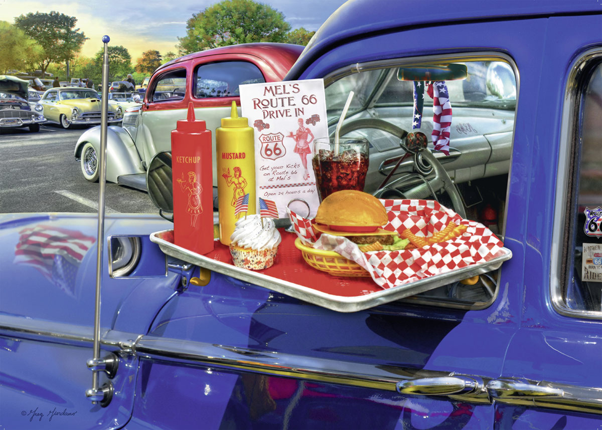 Drive-Thru Route 66 Food and Drink Jigsaw Puzzle