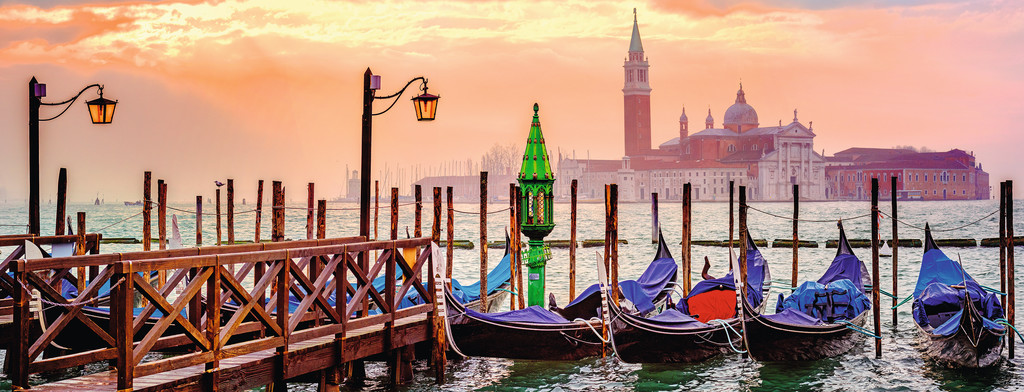 Gondolas in Venice Boat Jigsaw Puzzle