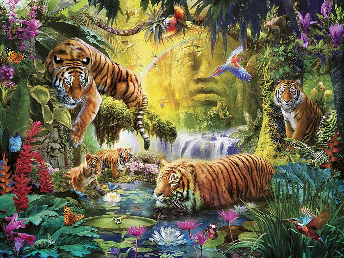 Tranquil Tigers Jungle Animals Jigsaw Puzzle