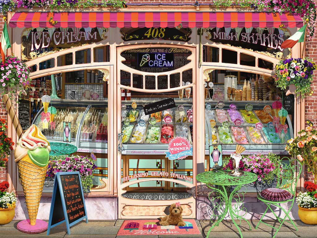 Ice Cream Shop Candy Jigsaw Puzzle