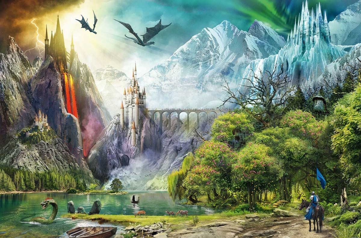 Reign of Dragons Castle Jigsaw Puzzle