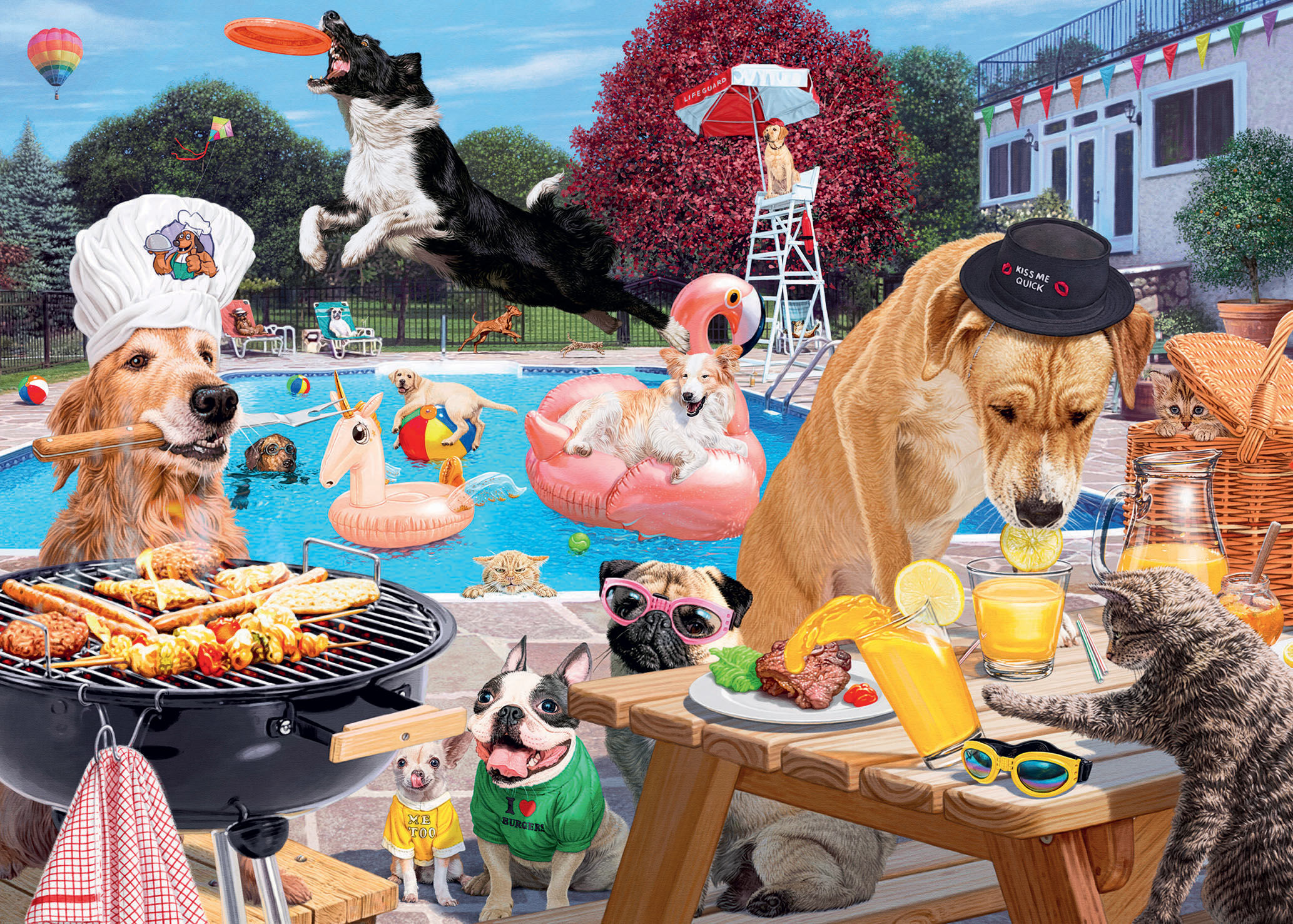 Dog Days of Summer Dogs Jigsaw Puzzle