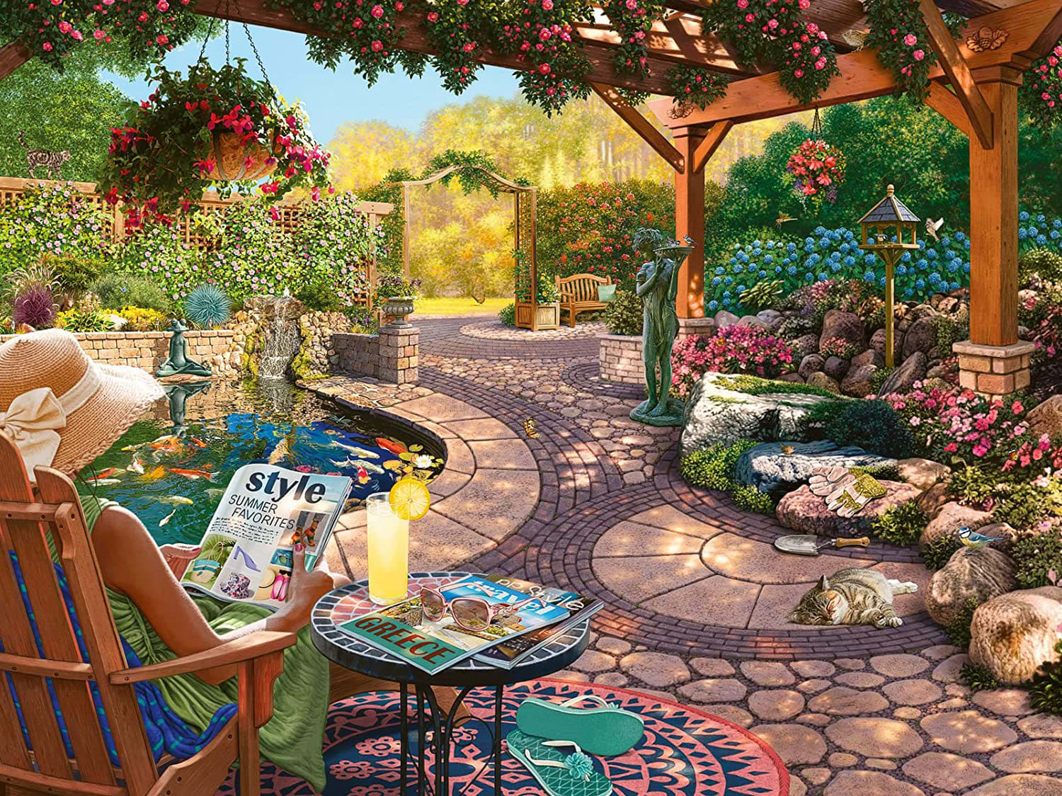 Cozy Backyard Bliss - Scratch and Dent Fine Art