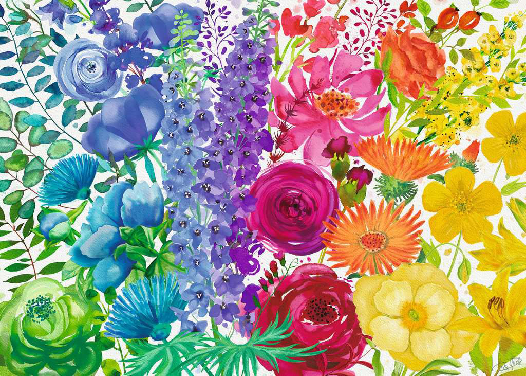 Floral Rainbow Fine Art Jigsaw Puzzle
