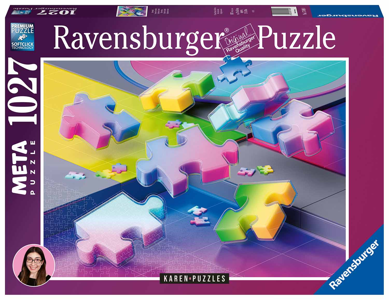 Gradient Cascade (META Puzzle) Rainbow & Gradient Jigsaw Puzzle