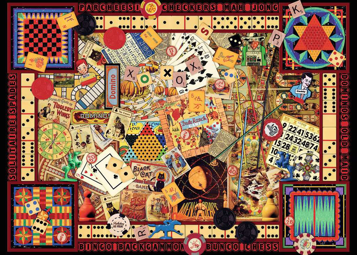 Vintage Games Nostalgic & Retro Jigsaw Puzzle