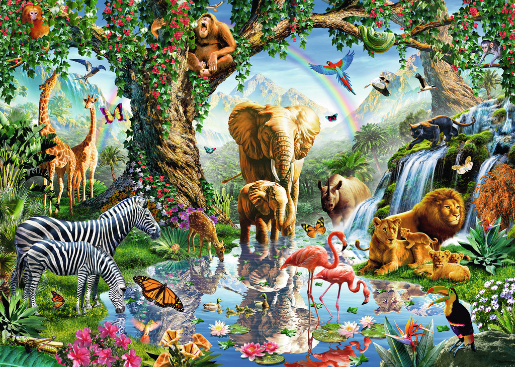 Adventures in the Jungle Jungle Animals Jigsaw Puzzle