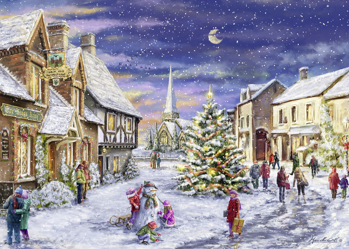 Christmas Village Winter Jigsaw Puzzle