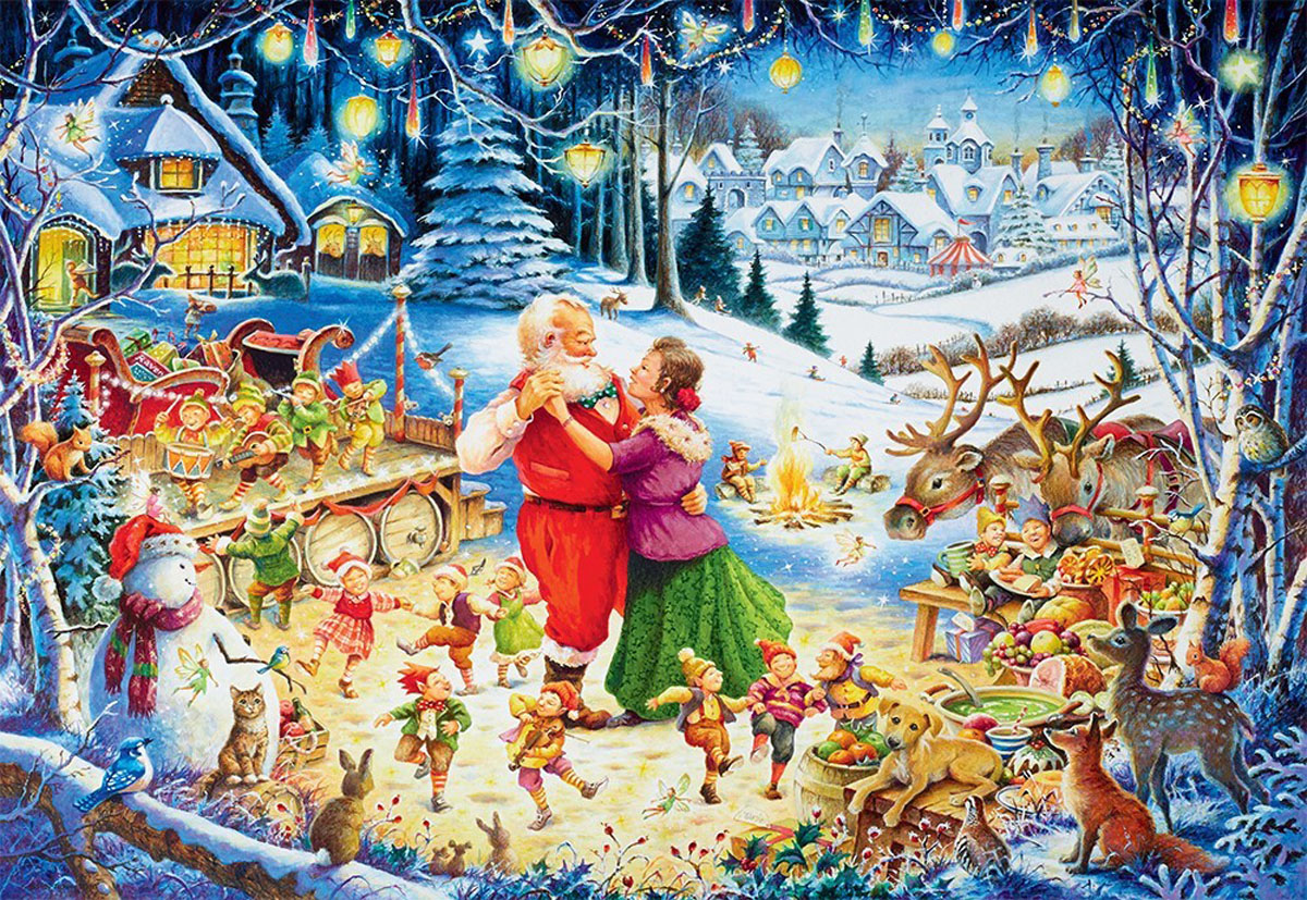 Santa's Christmas Party Winter Jigsaw Puzzle