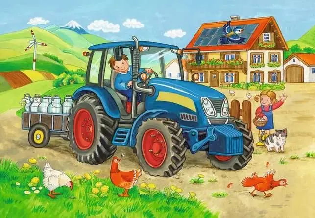 Farm & Construction Site 2x24 Pc Puzzle