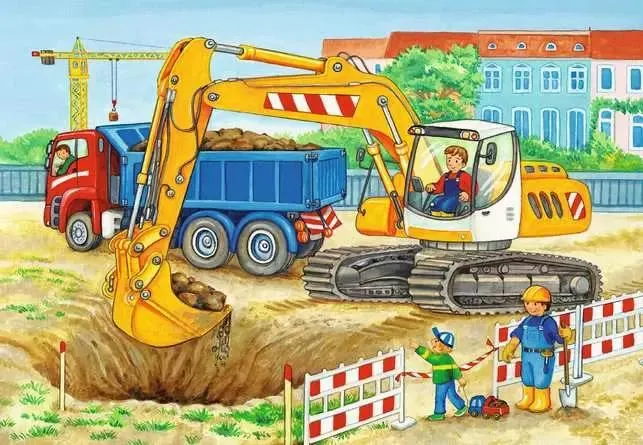 Farm & Construction Site 2x24 Pc Puzzle