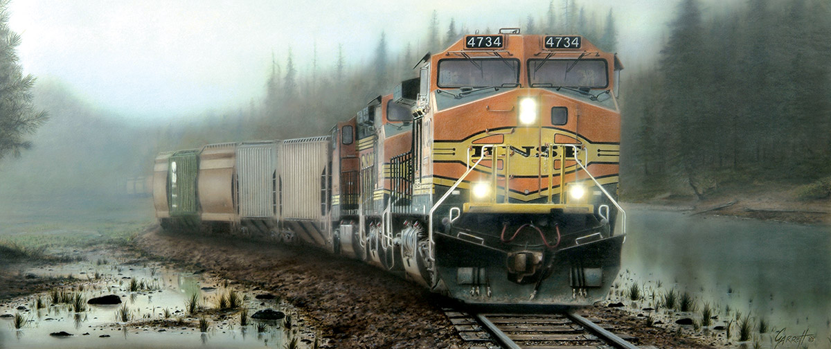 Giants in the Mist Train Jigsaw Puzzle