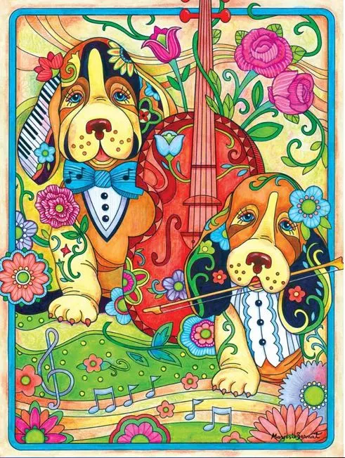 Colorful Expression - Ready To Play Dogs