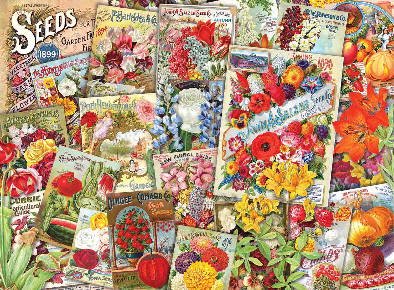 Smithsonian Vintage - Vintage Seed Packets Flower & Garden Jigsaw Puzzle