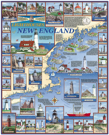 Lighthouses of New England Lighthouse Jigsaw Puzzle