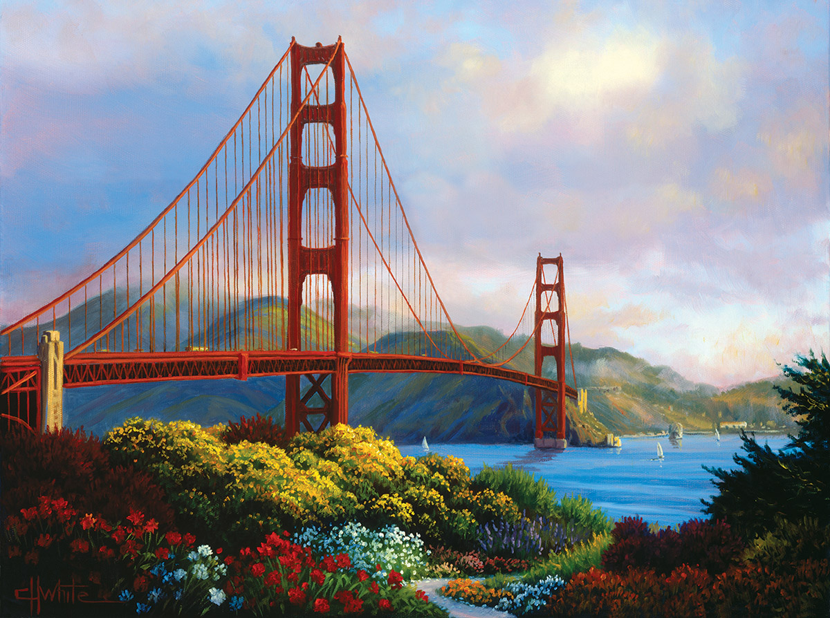 Morning at the Golden Gate Landmarks & Monuments Jigsaw Puzzle