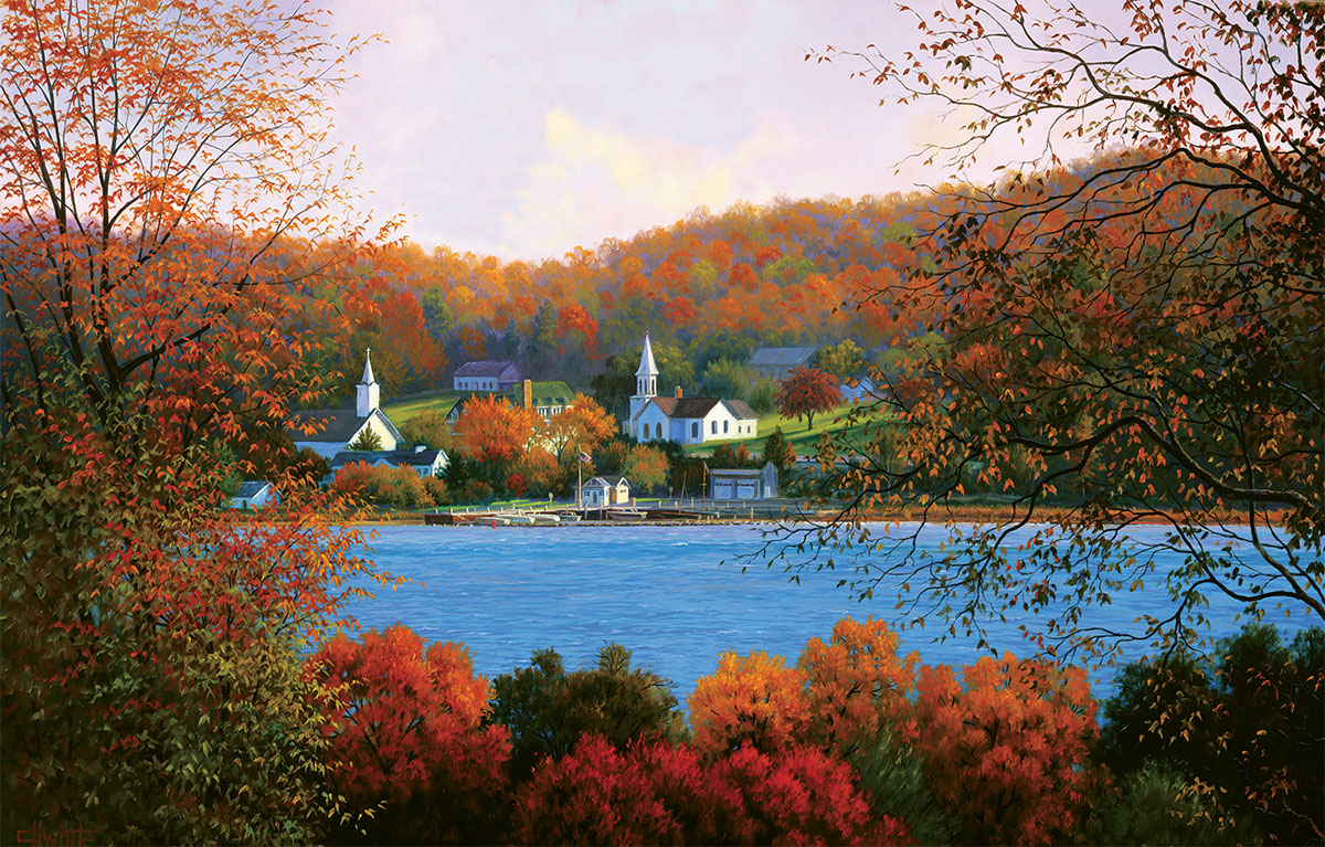 Window to the Past Fall Jigsaw Puzzle