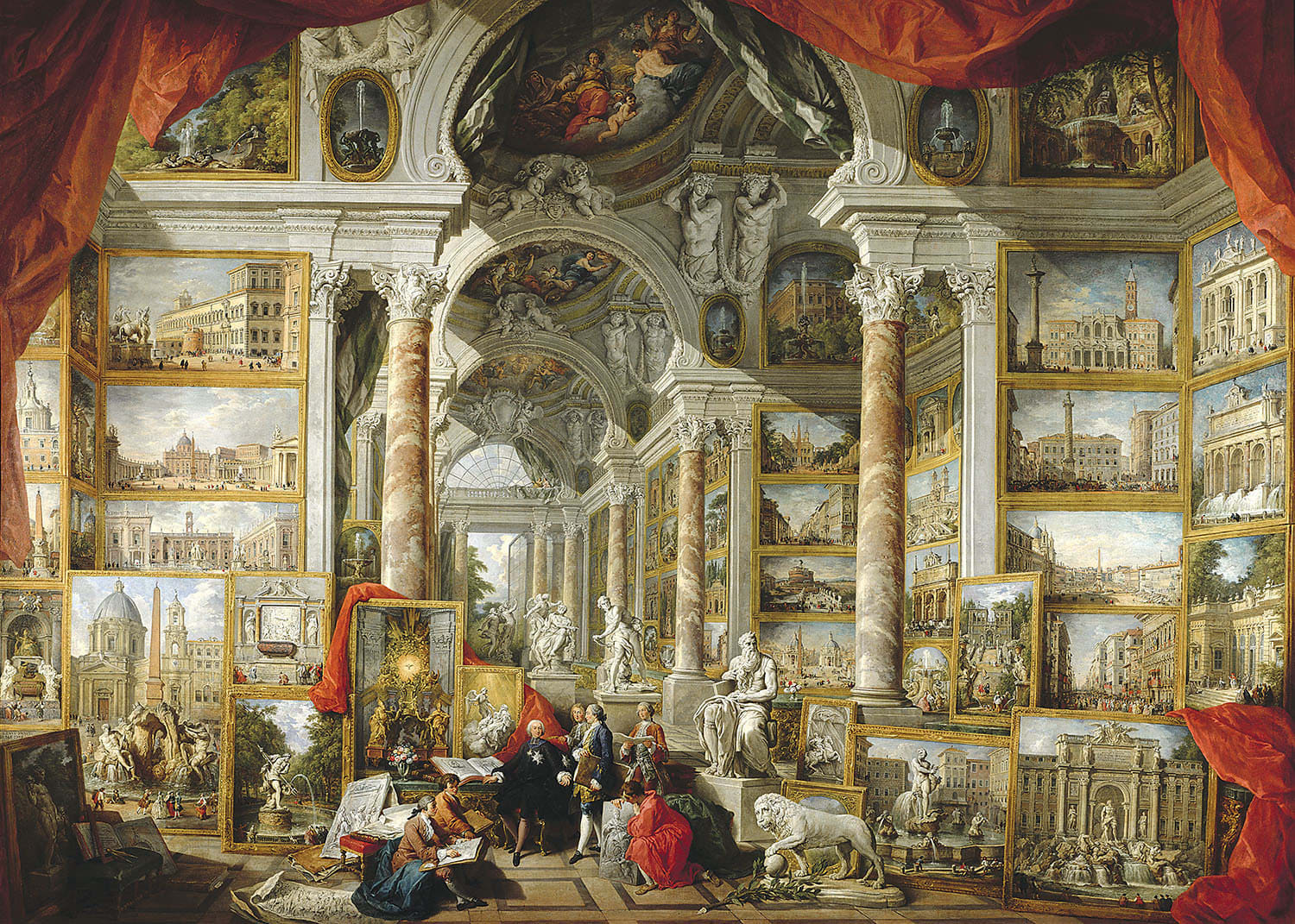 View Of The Modern Rome Mini Puzzle Fine Art