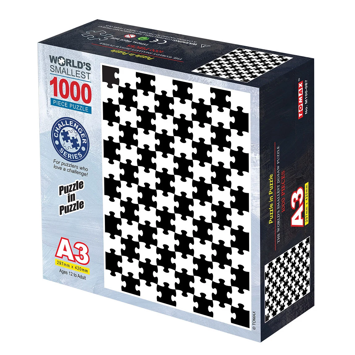 Puzzle In Puzzle Mini Puzzle - Black & White