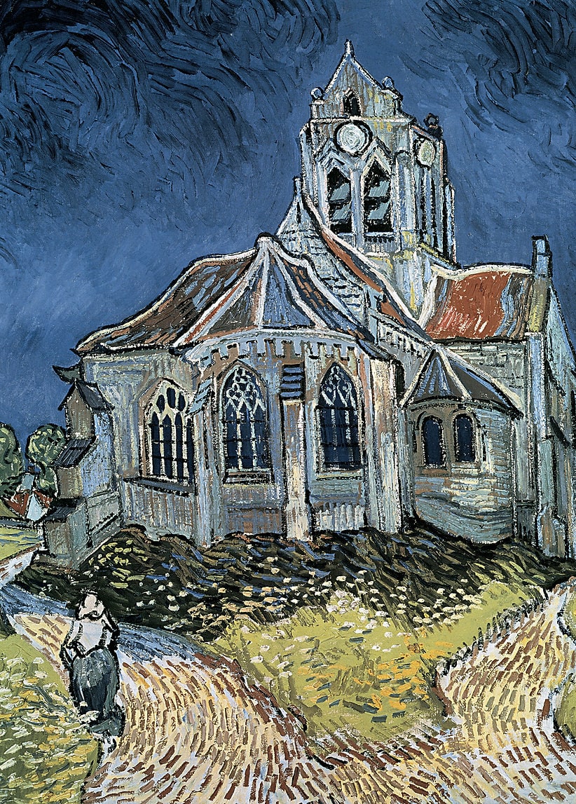 The Church At Auvers Mini Puzzle Fine Art