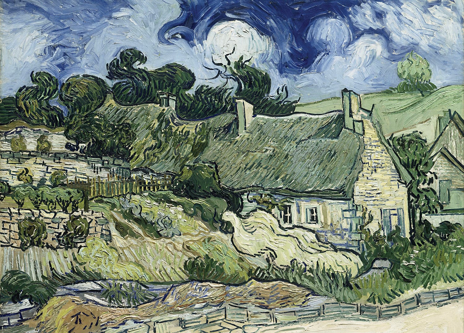 Thatched Cottages At Cordevill Mini Puzzle Fine Art