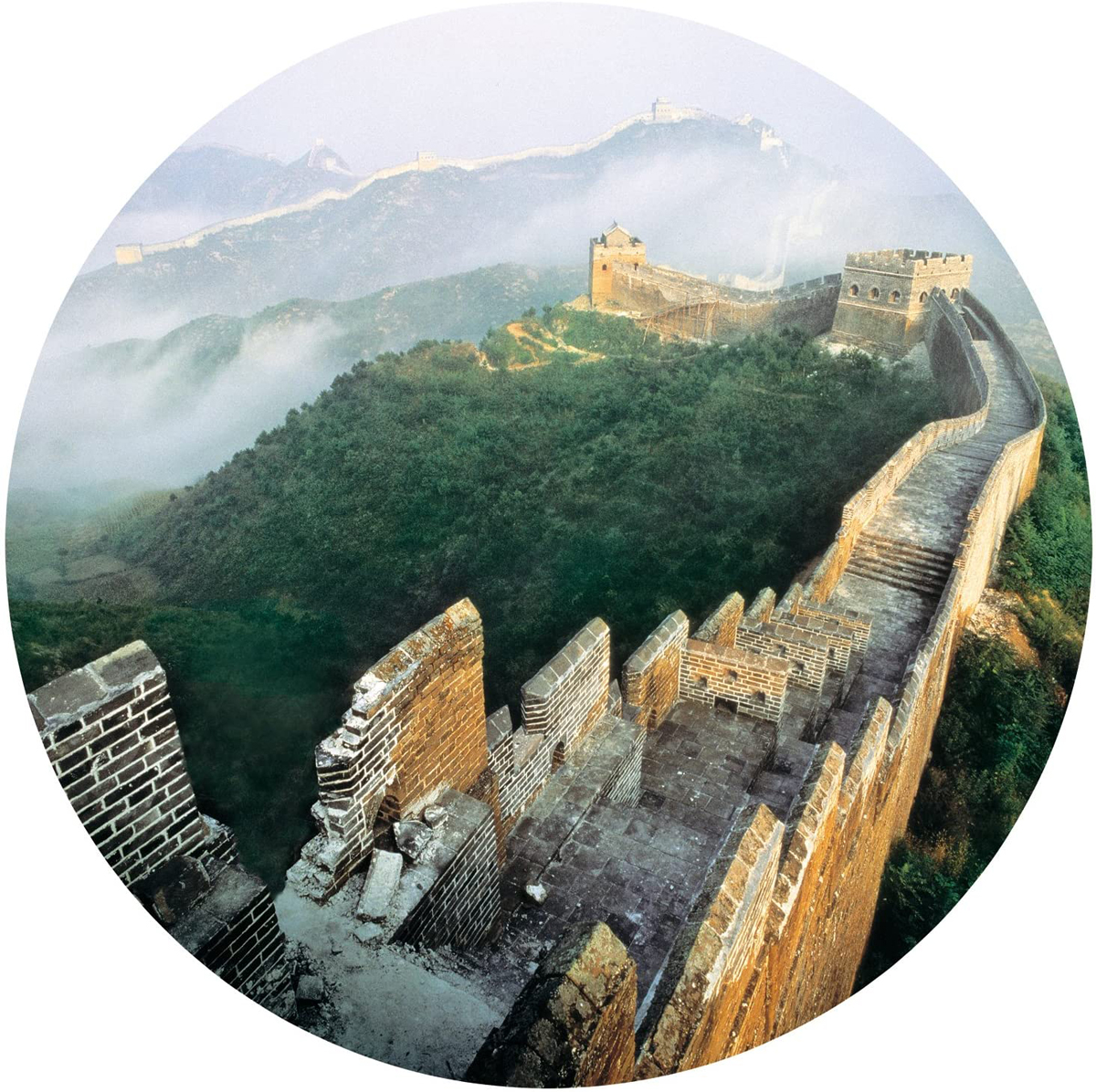 The Great Wall Of China Glow In The Dark Round Puzzle Travel Glow in the Dark Puzzle