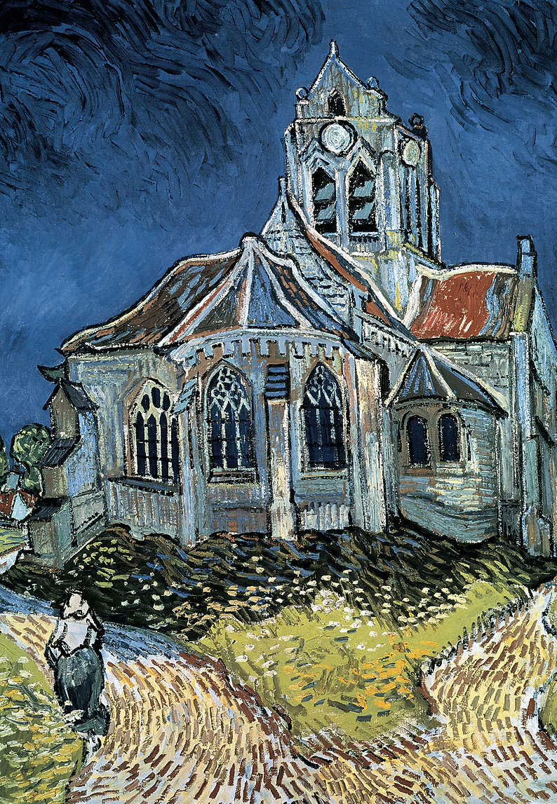 The Church at Auvers Fine Art Glow in the Dark Puzzle