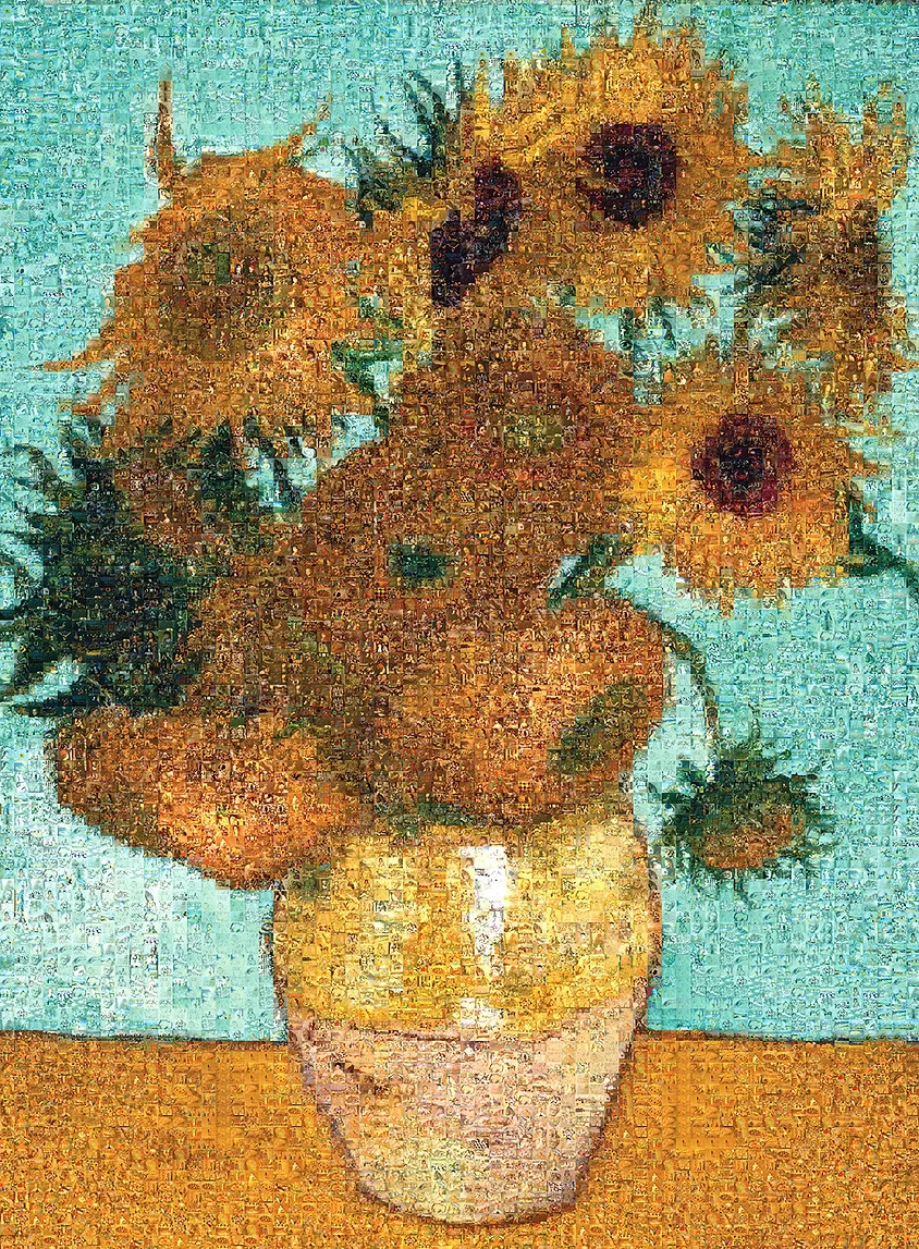 Vase With Twelve Sunflowers Flower & Garden