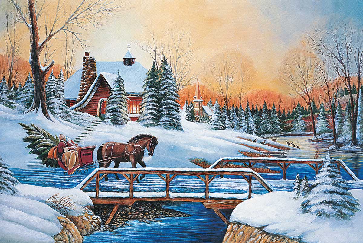 Holiday Outing Christmas Jigsaw Puzzle