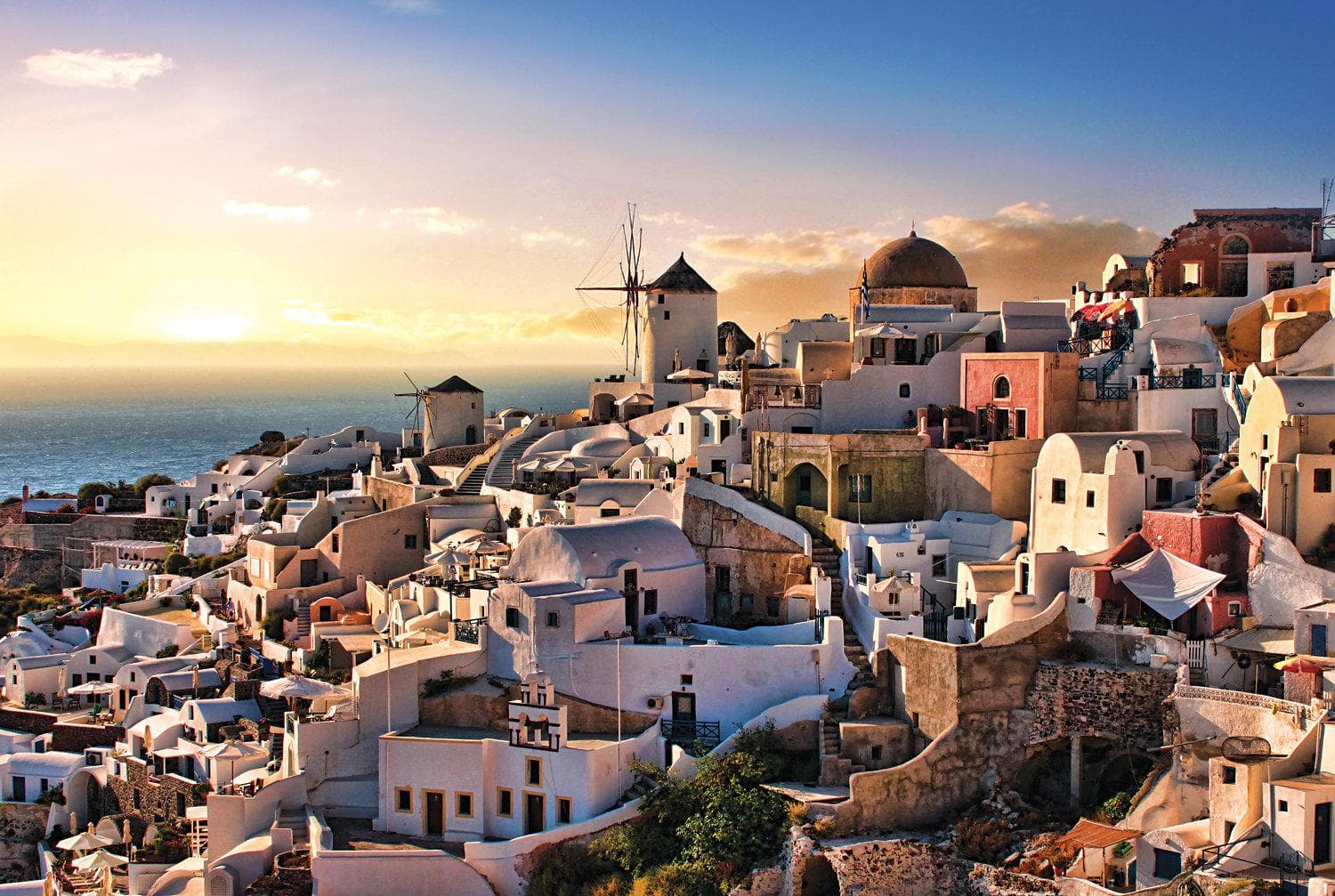 Oia Village in Santorini Island Europe