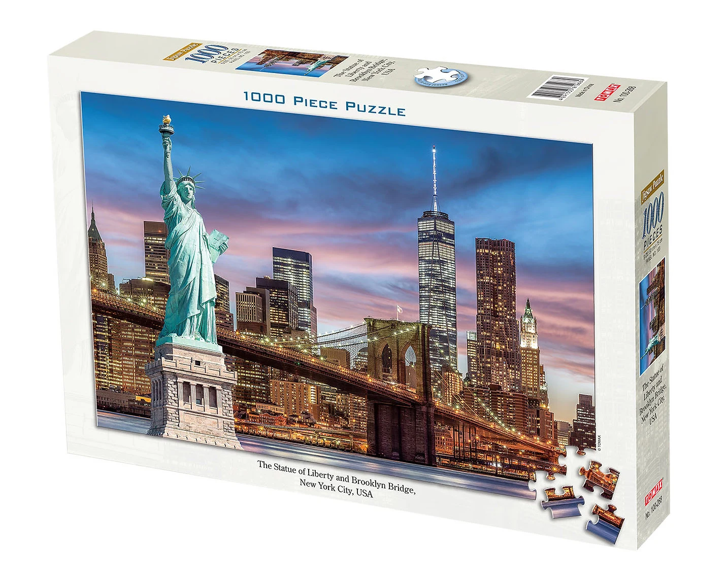 The Statue of Liberty and Brooklyn Bridge