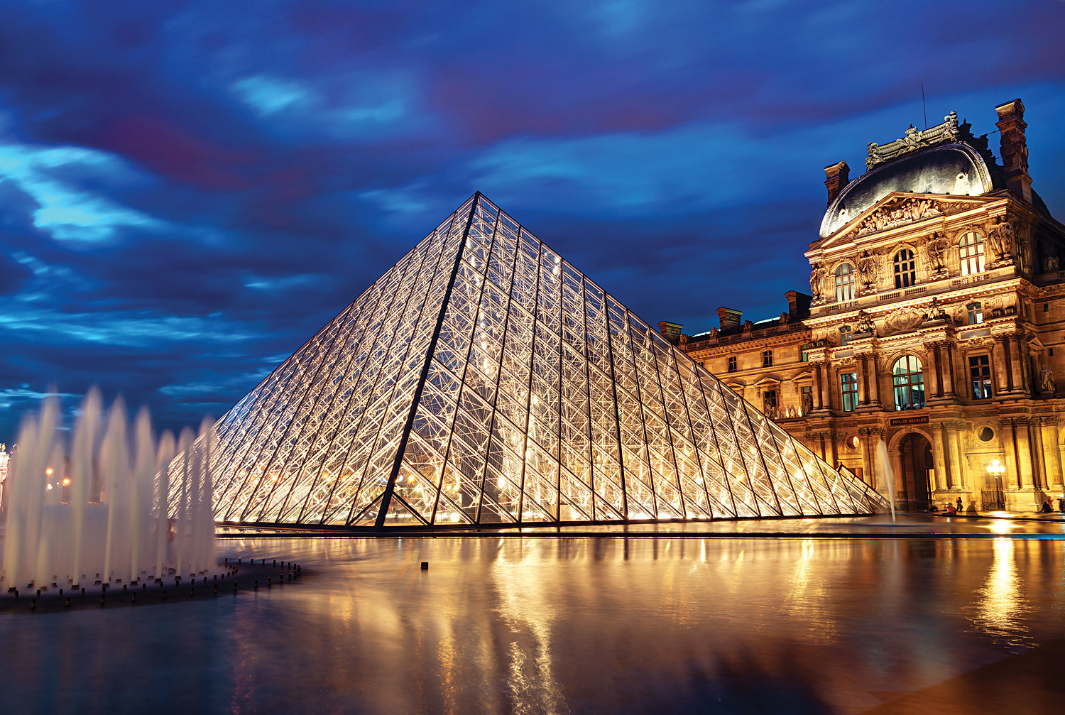 Louvre Pyramid, Paris, France Paris & France Glow in the Dark Puzzle