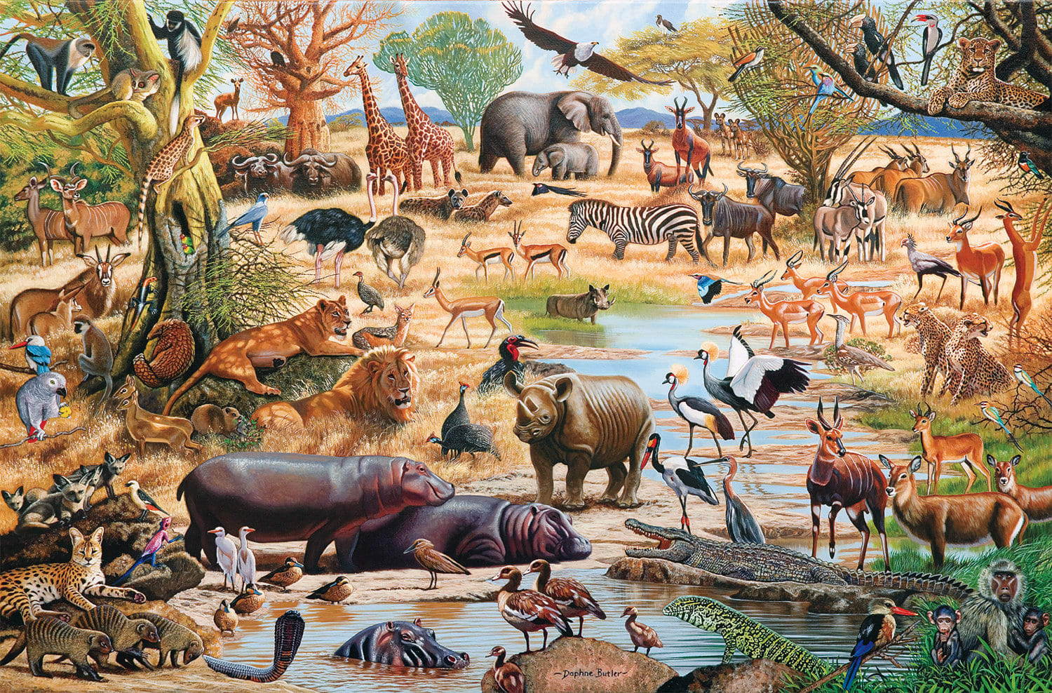 African Paradise - 1500 Piece Jigsaw Puzzle by Tomax Puzzles