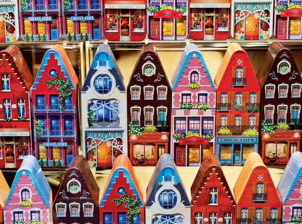 Colorful Belgian Chocolate Tin Dessert & Sweets Jigsaw Puzzle